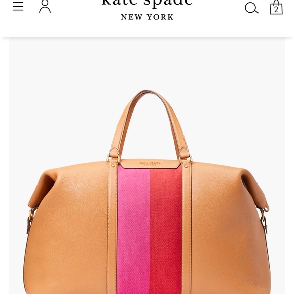 Kate Spade RACING STRIPE FAYE LARGE WEEKENDER - Picture 12 of 12